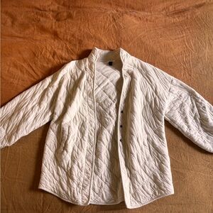 Women's Cream Quilted Jacket